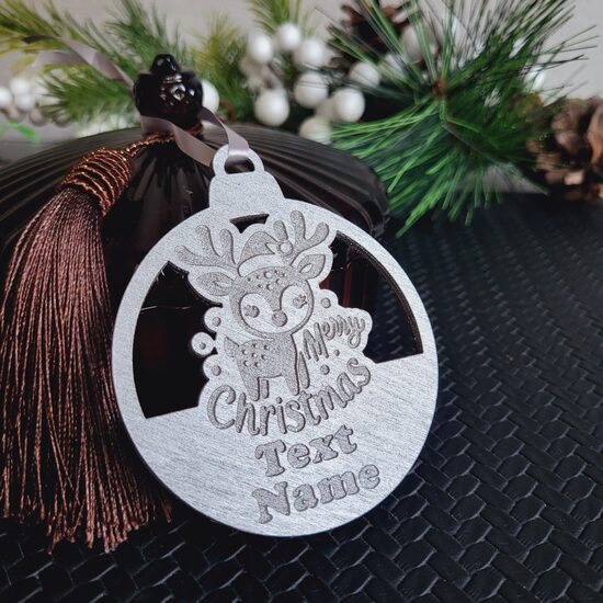 Personalizēts eglītes rotājums BRIEDĪTIS